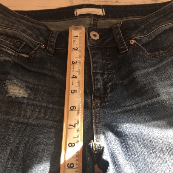 Yummie Heather Thomson Skinny Destroyed Indigo Rock What You Got Jeans 28 - Picture 8 of 13